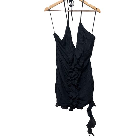 Astr the Label Ruffle Halter Mini Dress Size Medium - Picture 6 of 7